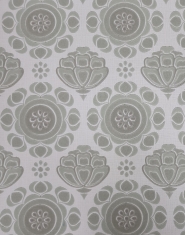 Papier peint vintage vert-gris