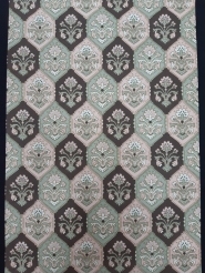 Groen, roze en bruin vintage bloemenbehang