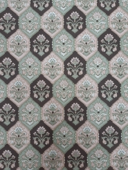 Papier peint vintage vert, rose et marron