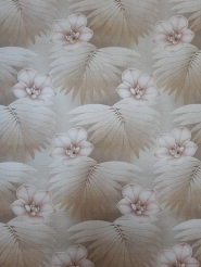 Papier peint vintage marron et rose