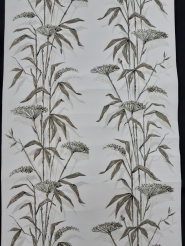 Bruin en grijs vintage bloemenbehang