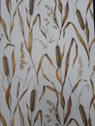 Papier peint vintage avec de quenouilles