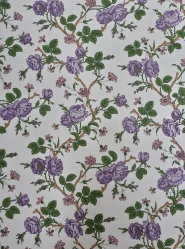 Paars en groen vintage bloemenbehang