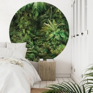 Rond behang urban jungle