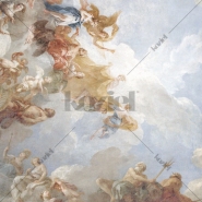 Round wallpaper fresco Château de Versailles