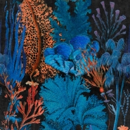 Luxebehang koraalrif blauw