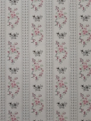 Beige met roze bloemetjes jaren '50 behang