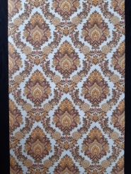 Brown, orange and pink damask vintage wallpaper