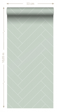 Mint-white chevron wallpaper