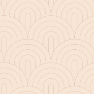 Beige with copper arches art deco wallpaper