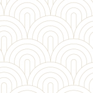 Papier peint arches blanc et or