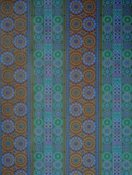 Purple, green and brown vintage geometric wallpaper