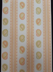 Groen, oranje en geel vintage geometrisch behang