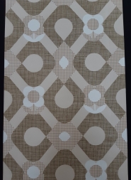 Bruin en beige vintage geometrisch behang