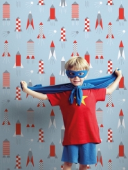 LAVMI wallpaper rocket light blue