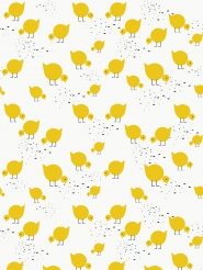 LAVMI wallpaper yellow birds on a white background