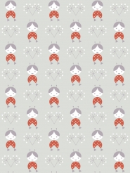 LAVMI wallpaper dolls on a grey background