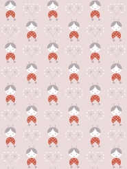 LAVMI wallpaper dolls on a pink background