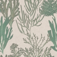 Premium wallpaper Coral green