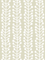 LAVMI wallpaper Herbs white geometric figure on a beige background
