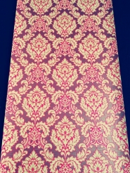 Red brown damask vintage wallpaper