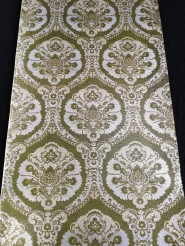 Green silver damask vintage wallpaper