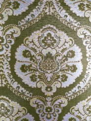 Groen zilver medaillon vintage behang