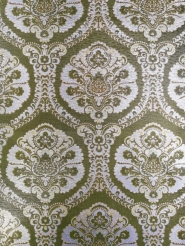 Green silver damask vintage wallpaper