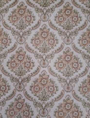 Green beige damask vintage wallpaper