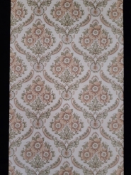 Green beige damask vintage wallpaper