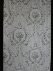 Beige green classic vintage wallpaper