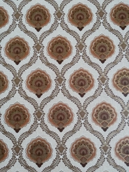 Small brown golden damask vintage wallpaper