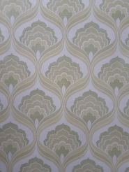 Green damask vintage wallpaper