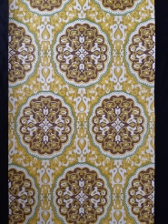 Brown, green damask vintage wallpaper