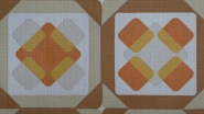 orange brown geometric pattern vintage wallpaper