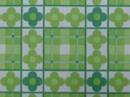 green flowers in a geometric pattern