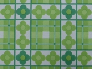 groene bloemen in een geometrisch patroon