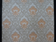 papier peint vintage damassé orange gris