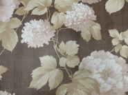 papier peint vintage fleursbrun