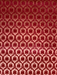 Vintage flock wallpaper small bordeaux medallion