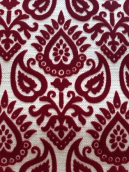 Bordeaux beige vintage flock wallpaper