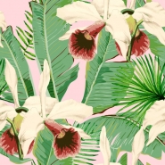 Premium wallpaper Tropical island pink