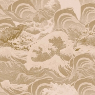 Premium wallpaper Sea Waves taupe