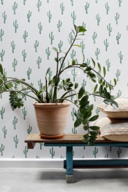 ESTA wallpaper small cactus emerald green