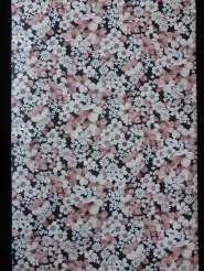 papier peint fleurs rose et blanc