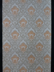 papier peint vintage damassé orange gris