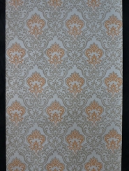 papier peint vintage damassé orange gris