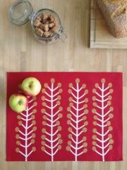 Herbs rood placemat 4x