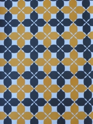 papier peint géometrique noir orange