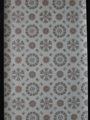 Papier peint vintage fleurs gris taupe